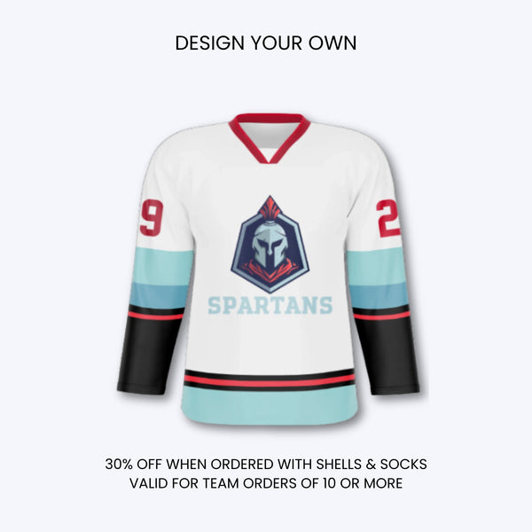 Custom Express Hockey Jerseys - Silver