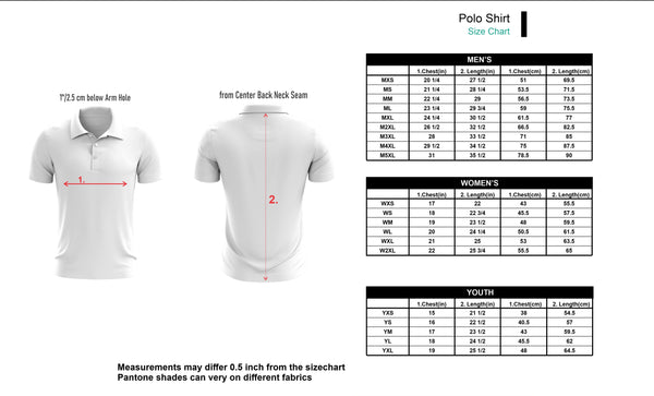 Conway+Banks Custom Polo Sizing Chart
