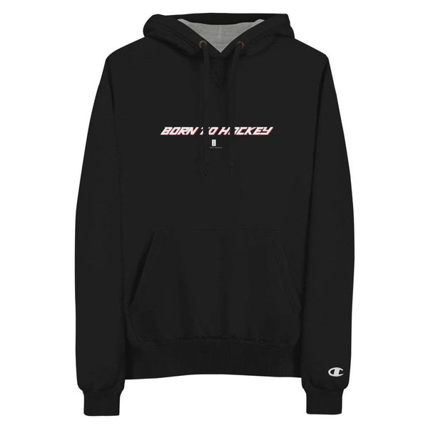 Men Born To Hockey Core Champion Hoodie Black - Conway + Banks Hockey Co.