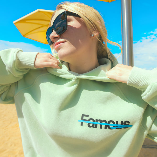 Not Famous "Relentless" Fleece Hoodie - Mint