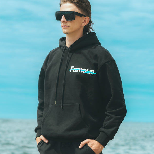 Not Famous "Strive" Terry Hoodie - Midnight Black