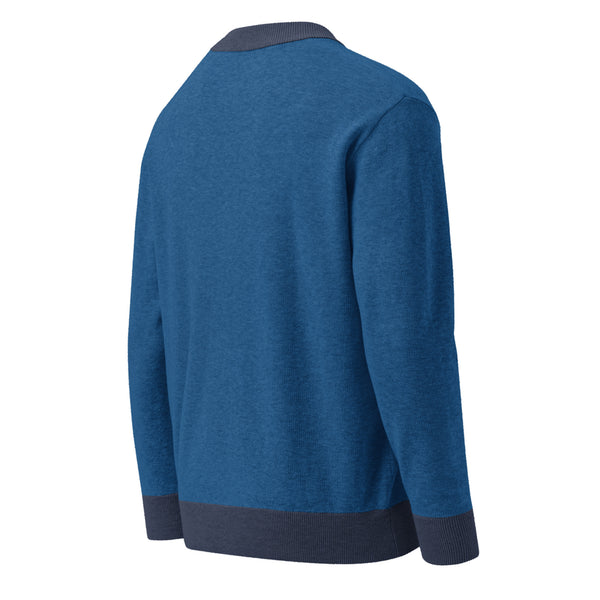 AAA Hockey Dad Reverse Knitted cardigan Blue