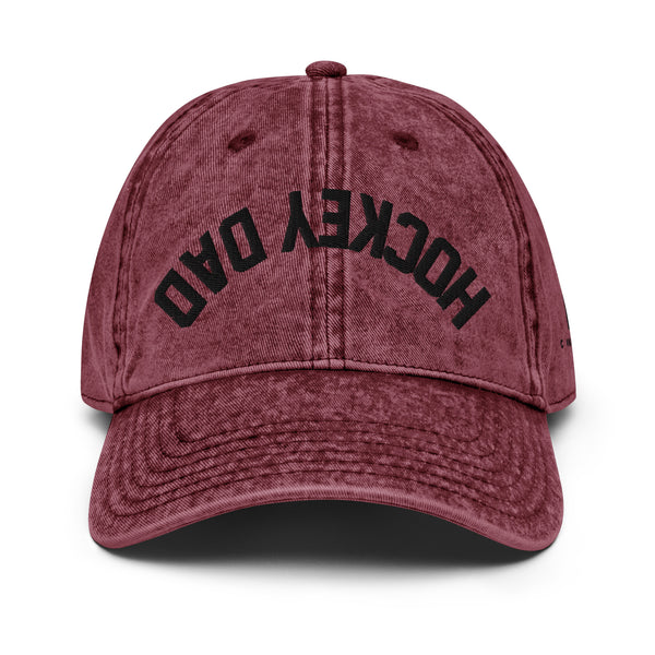 Hockey Dad Reverse Vintage Cotton Twill Cap
