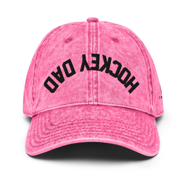 Hockey Dad Reverse Vintage Cotton Twill Cap