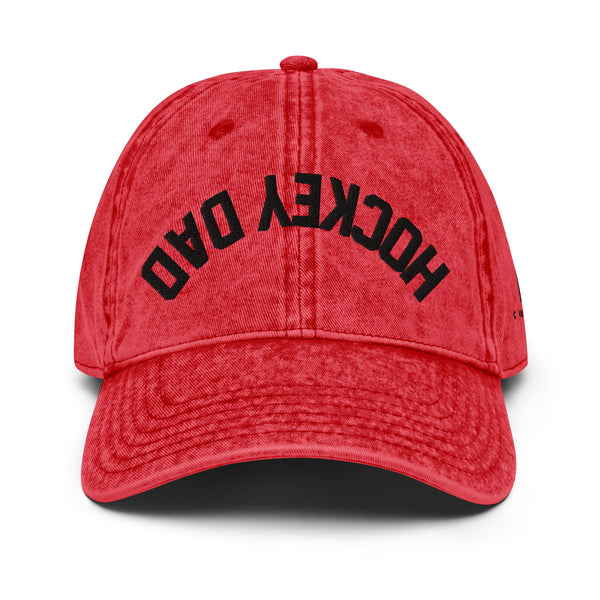 Hockey Dad Reverse Vintage Cotton Twill Cap