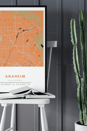 Map Wall Art - Anaheim - Conway + Banks Hockey Co.