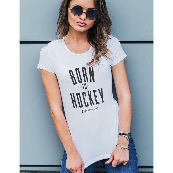Born to Hockey Tee Womens - Conway + Banks Hockey Co.