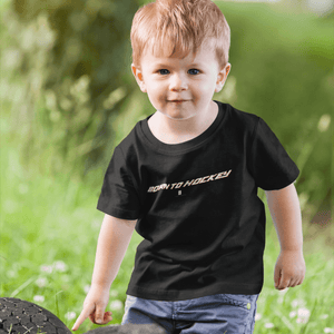Toddler Born To Hockey Core Tee Black - Conway + Banks Hockey Co.