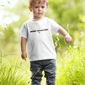 Toddler Born To Hockey Core Tee White - Conway + Banks Hockey Co.