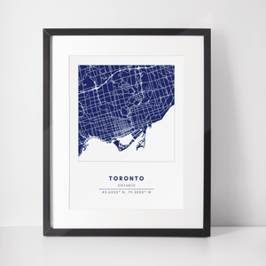 Map Wall Art - Toronto - Conway + Banks Hockey Co.