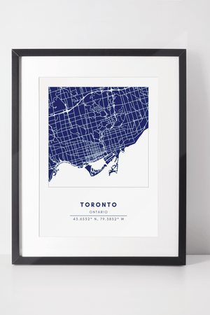 Map Wall Art - Toronto - Conway + Banks Hockey Co.