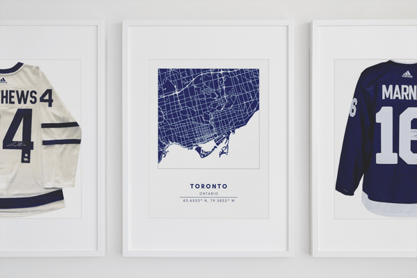 Map Wall Art - Toronto - Conway + Banks Hockey Co.