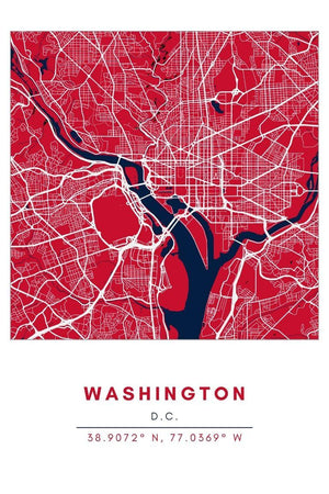 Map Wall Art - Washington - Conway + Banks Hockey Co.