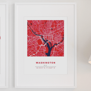 Map Wall Art - Washington - Conway + Banks Hockey Co.