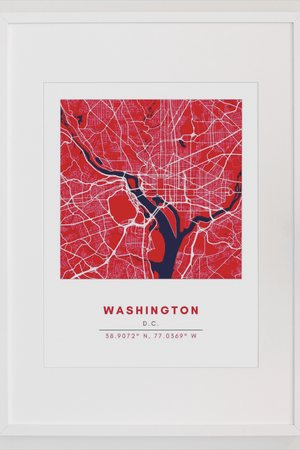Map Wall Art - Washington - Conway + Banks Hockey Co.