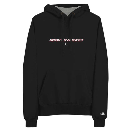 Men Born To Hockey Core Champion Hoodie Black - Conway + Banks Hockey Co.