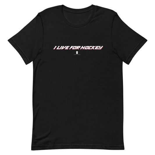Mens I Live For Hockey Core Tee Black - Conway + Banks Hockey Co.
